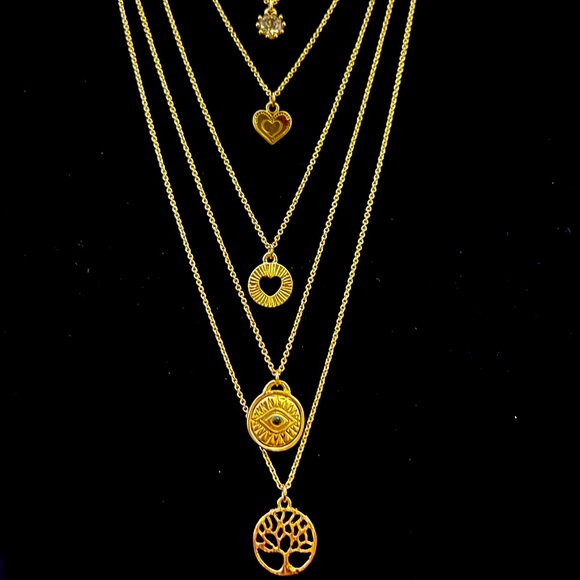 Multi-tiered Tree of Life Charm Necklace - Picture 4 of 7